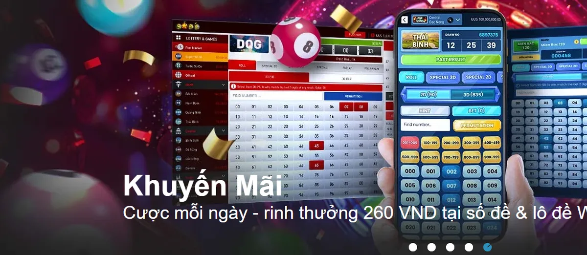 Khuyến mãi số đề và lô đề W88 Banner khuyến mãi W88: cược mỗi ngày tại sảnh số đề và lô đề, nhận thưởng 260 VND